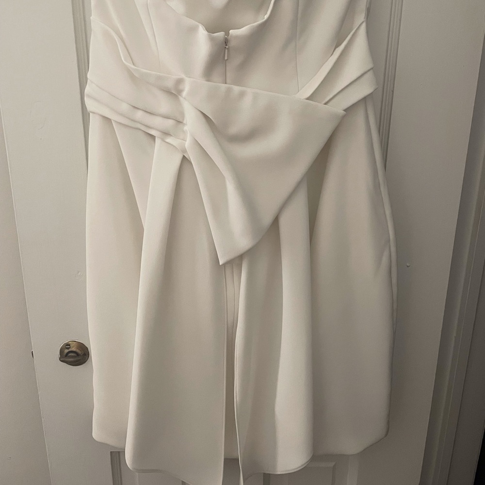 BHLDN Amy Kuschel white strapless dress 12
